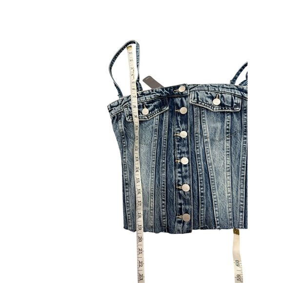 NWT Tractr Denim Corset Top Size Small - Picture 8 of 11